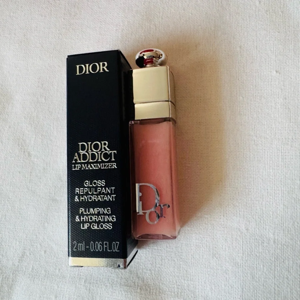 Dior Red Patent leather like vanity bag w/ top handle, lippie, Miss Dior mini